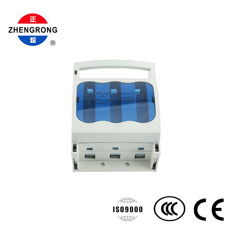 ตัวตัดการเชื่อมต่อสวิตช์ฟิวส์ 3 ขั้ว 100A 690V ราง DIN