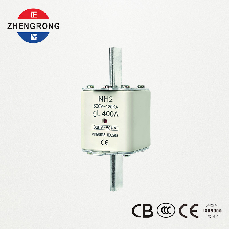 ฟิวส์ลิงค์ที่ผ่านการรับรอง CE และ IEC NH2 660V 400A ความสามารถในการทำลายสูง