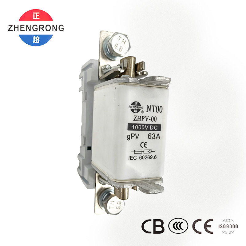 ZHPV-00 63A 1000V DC ฟิวส์ป้องกันไฟฟ้าโซลาร์เซลล์ - ได้รับการรับรอง CE
